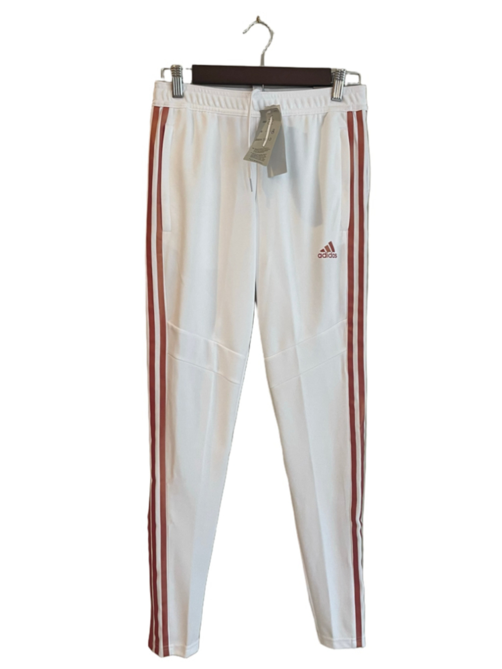 Adidas Tiro 19 Training Pants White Pink Stripe Joggers Womens M NWT - Picture 8 of 8